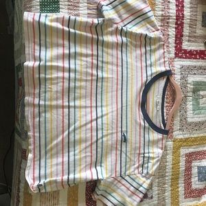 Vans rainbow striped cropped shirt